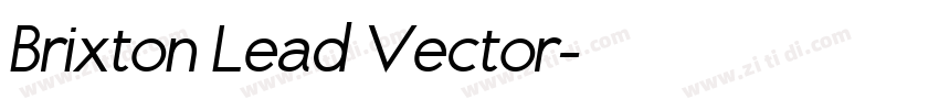 Brixton Lead Vector字体转换